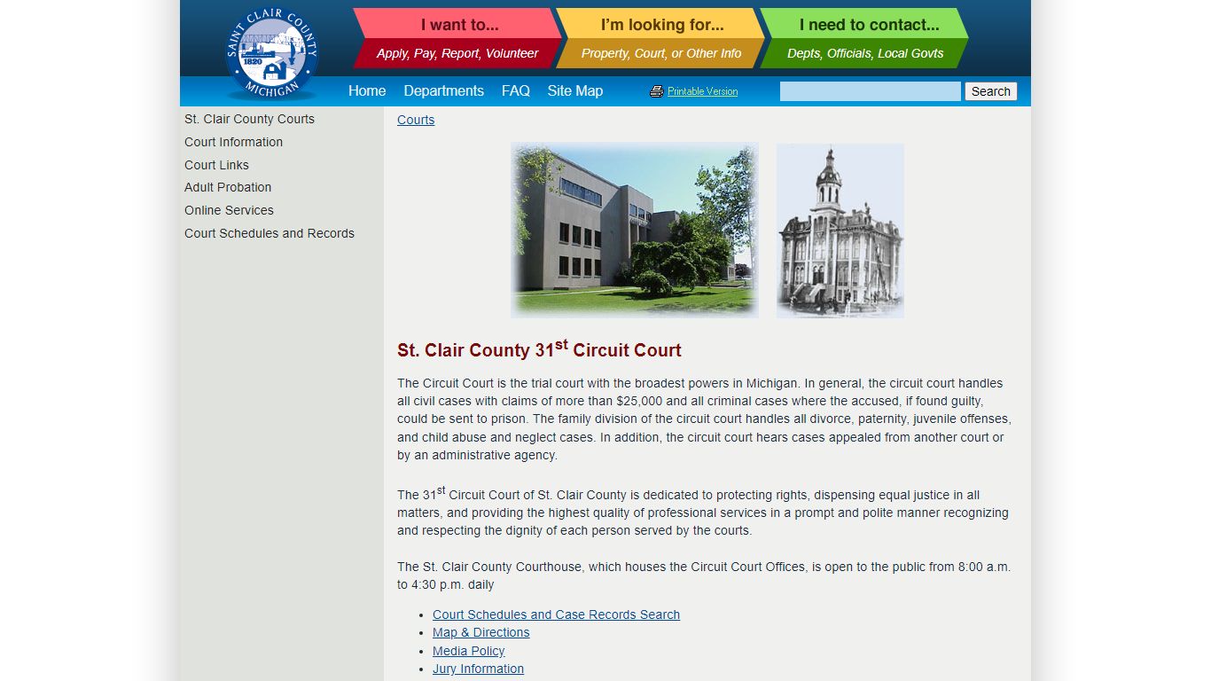 The Offices of St. Clair County - 31st Circuit Court